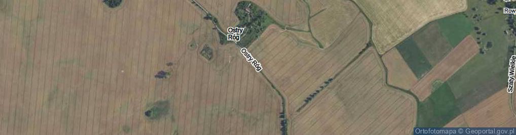 Zdjęcie satelitarne Ostry Róg ul.